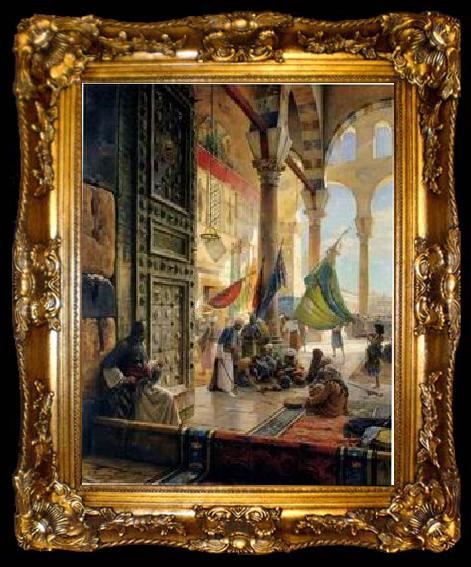 framed  unknow artist Arab or Arabic people and life. Orientalism oil paintings 187, ta009-2